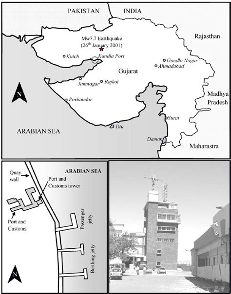 Location map of Port and Customs tower in Kandla Port. | Download ...