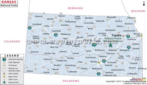 Kansas National Parks Map | National Parks in Kansas