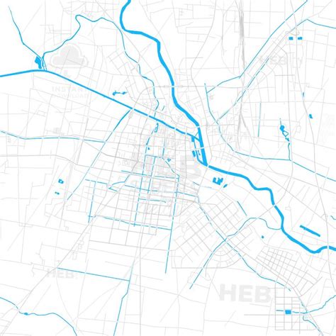 Fuyang, China PDF vector map with water in focus - HEBSTREITS Sketches ...