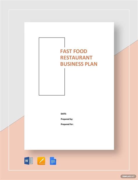 Fast Food Restaurant Business Plan Template in Pages, Word, Google Docs - Download | Template.net