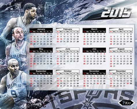 spurs antonio san calendar wallpapersafari