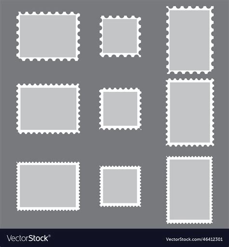 Set of postage stamp borders Royalty Free Vector Image