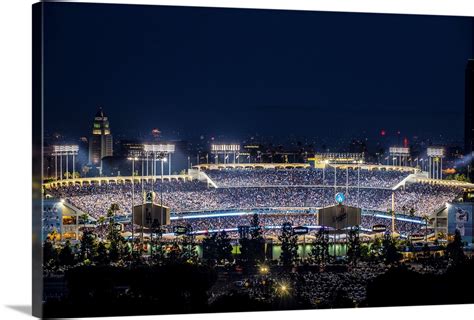 Dodger Stadium, Los Angeles, California, at Night Wall Art, Canvas ...