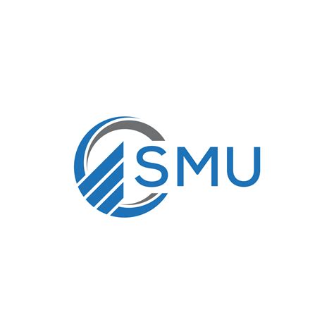 SMU Flat accounting logo design on white background. SMU creative ...