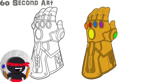 *NEW* How To Draw Thanos' Infinity Gauntlet | Marvel - YouTube