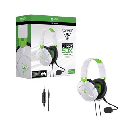 Turtle Beach Recon-50X White With Green Trim Headset | GHI Computers