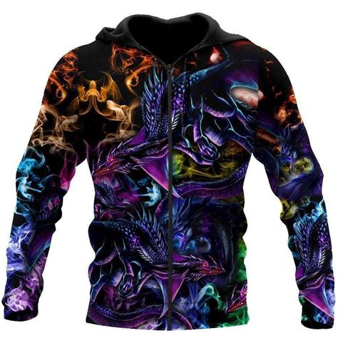 Dragon Colorful 3D Hoodie - Teeruto