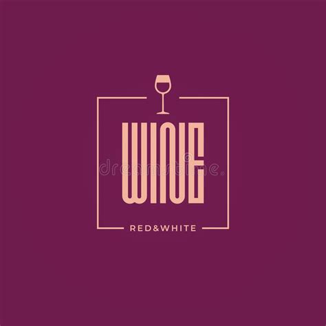 Wine Logo Monogram with Wine Glass on Background Stock Illustration - Illustration of ornate ...