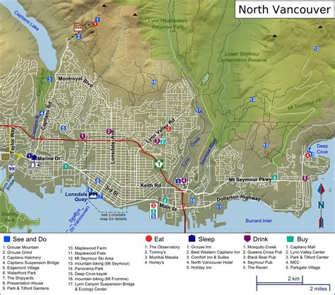 North vancouver map - Map of north vancouver bc (British Columbia - Canada)