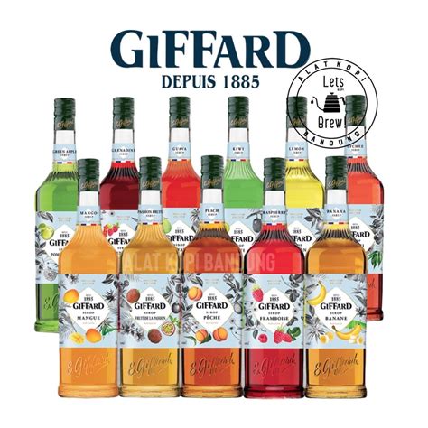 Jual Giffard Syrup 1L / syrup Giffard 1000ml Fruit Flavour Buah dan Bunga Indonesia|Shopee Indonesia