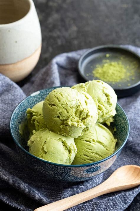 Creamy Matcha Green Tea Ice Cream | Wandercooks