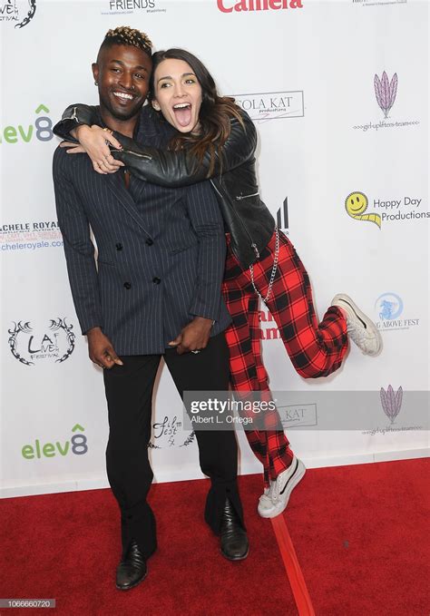 Xavier Jones and Ella Lentini arrive for the Film Fest LA At LA Live ...