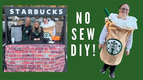 DIY Starbucks Trunk or Treat | No Sew Frappuccino Costume! - YouTube