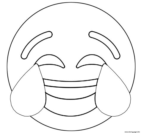 Crying Emoji Face Coloring Page Coloring Pages