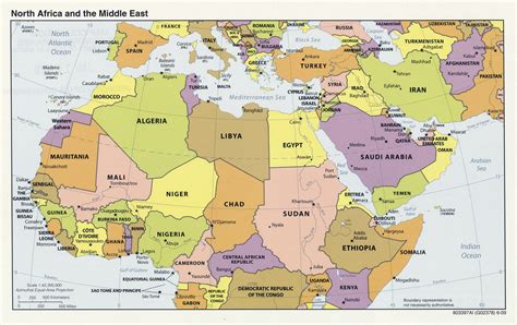 Middle East Northern Africa Map - Middle East Political Map