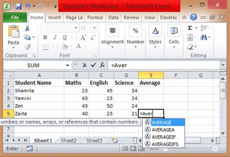 Understanding Basic Excel Formulas And Functions - Riset