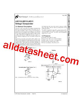 LM311 Datasheet(PDF) - National Semiconductor (TI)