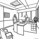 Corporate Office Scene Coloring Page 65144 51567 sketch template