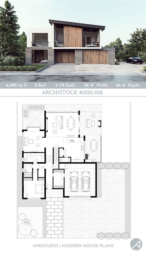 5-Bedroom Modern Contemporary House Plan in 2023 | Modern contemporary ...