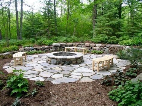 40 Best Flagstone Patio Ideas with Fire Pit - Hardscape Designs