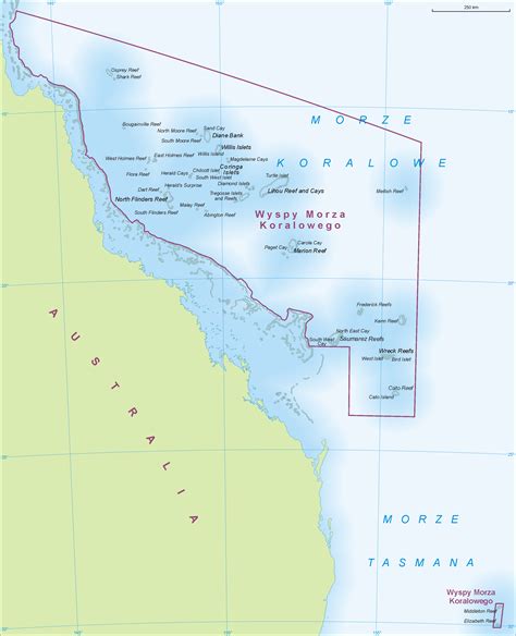 Map of the Coral Sea Islands Territory | Coral sea islands, Island ...