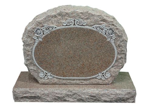 Wholesale Custom Red Granite Upright Headstones With Roses Design at Factory Price| zshengstone.com