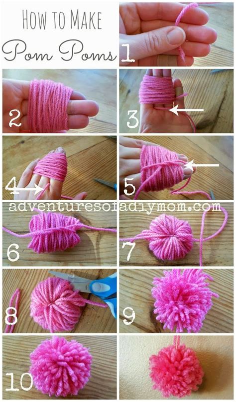 How to Make Yarn Pom Poms | How to make a pom pom, Crafts, Yarn crafts