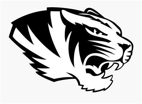 Missouri Tigers Logo Black And White - Black And White Mizzou Tiger ...