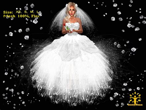 Second Life Marketplace - Beauty Woman "Thumbelina" Wedding Dress