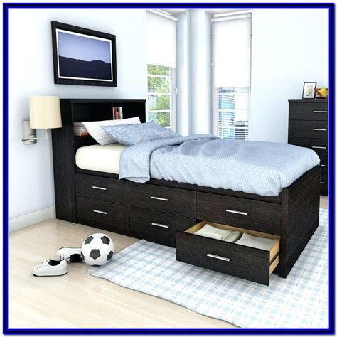 Queen Bed Frame With Drawers Underneath Canada - Bedroom : Home Decorating Ideas #9y8dDV085V