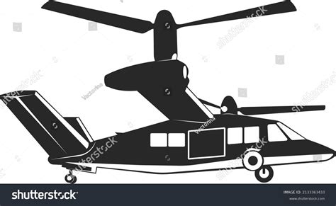 Tiltrotor Military Operations Military Equipment Vector Stock Vector ...