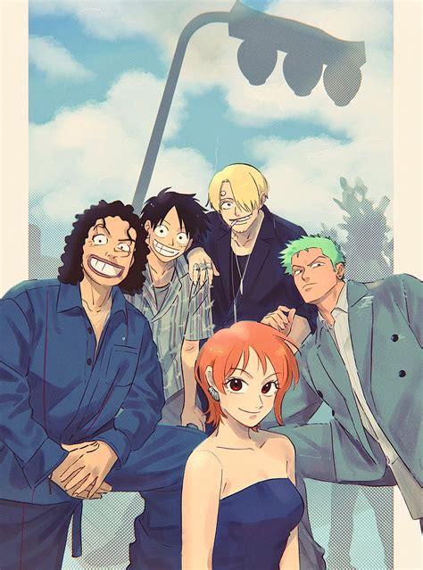 nami, monkey d. luffy, roronoa zoro, sanji, and usopp (one piece and 1 ...