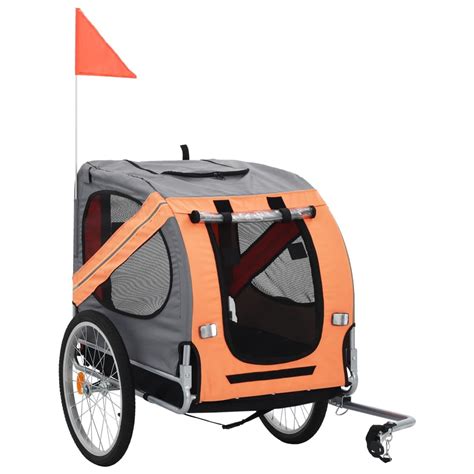 vidaXL Dog Bike Trailer Foldable Dog Bicycle Carrier Dog Buggy Cart for Bike - Walmart.com