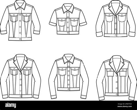 Womens jean jacket. Fashion CAD Stock Vector Image & Art - Alamy