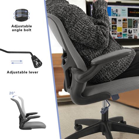 Homall Office Chair Mid-back Mesh Ergonomic S-shape Back Design Desk C