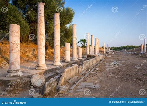 Ruins of the Ancient City of Side, Turkey Stock Photo - Image of turkey, ancient: 142136148