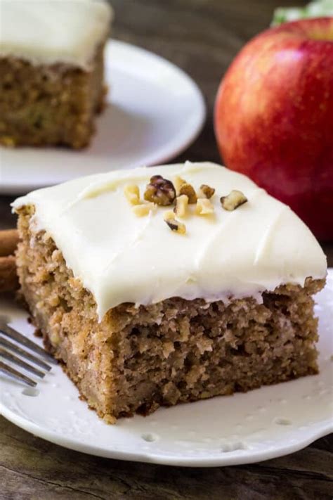 Apple Spice Cake with Cream Cheese Frosting - Just so Tasty