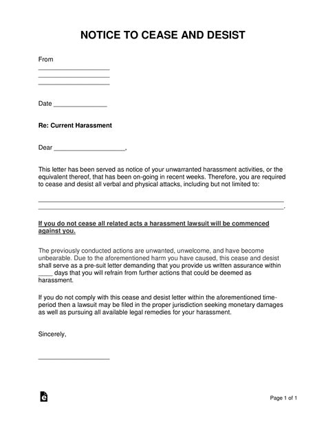 Cease And Desist Letter Template Database - Letter Template Collection