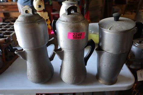 3 Vintage Coffee Pots - Matthews Auctioneers