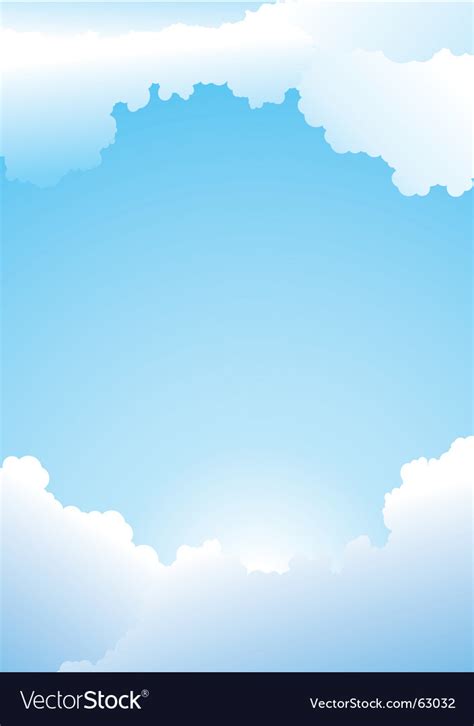 Clear blue sky Royalty Free Vector Image - VectorStock