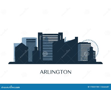 Arlington, Texas Skyline Silhouette. Vector Illustration | CartoonDealer.com #271315196