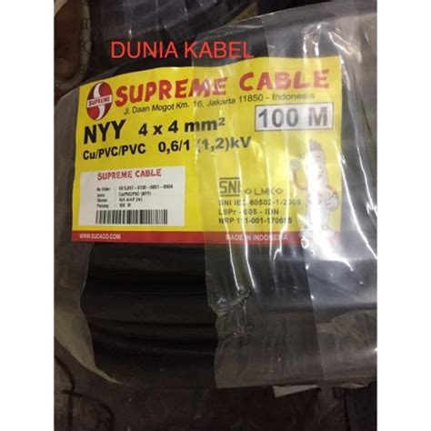 Jual Kabel NYY Supreme 4x4 4X4 4 x 4 Kawat Hitam @100 meter - Jakarta ...