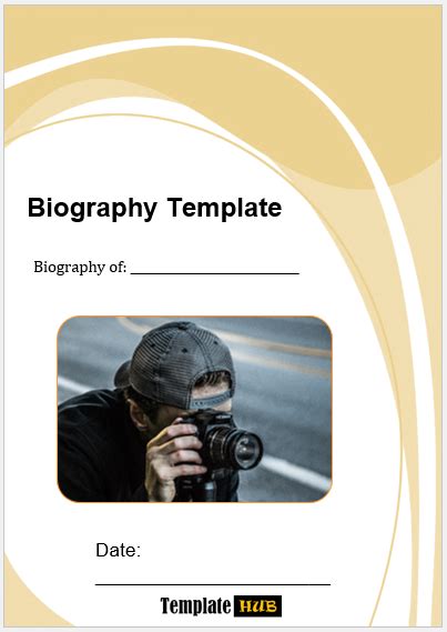 Biography Template - For Photographer - Templates Hub