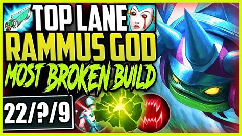 TOP LANE RAMMUS GOD | MOST BROKEN SEASON 9 IMMORTAL RAMMUS BUILD | LoL TOP Rammus Season 9 ...