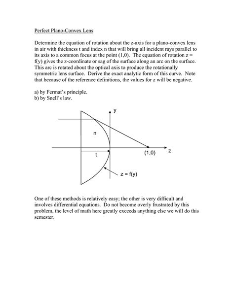 Plano Convex Lens Equation - Tessshebaylo