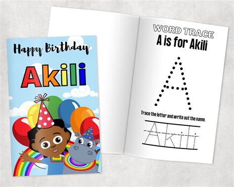 "Akili and Me Inspired Personalized Coloring Books These adorable 16 ...