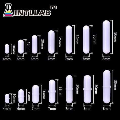 INTLLAB Magnetic Stirrer Bar Mixed Size PTFE Magnetic Stirrer Mixer Stir Bars - China, TYPE B 7PCS