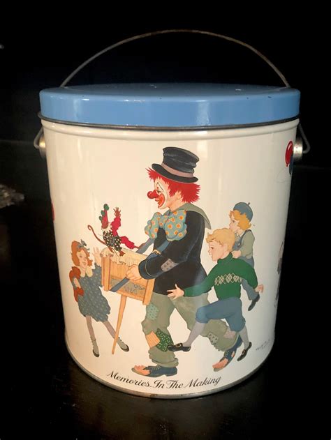 Vintage Tin Popcorn Bucket. Children's Bucket. Baby Nursery Decor - Etsy