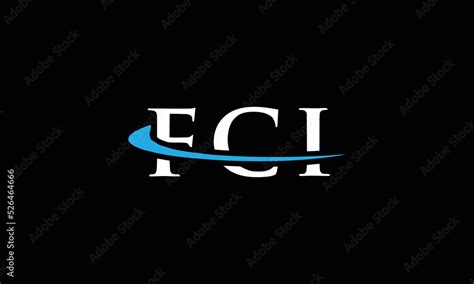 FCI letter design for logo and icon.FCI monogram logo.vector illustration with black background ...