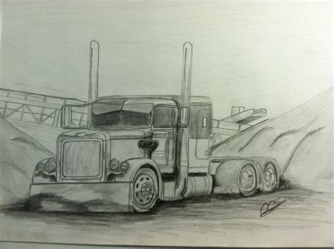 17 Best Peterbilt sketch drawing for Kids | Creative Sketch Art Design